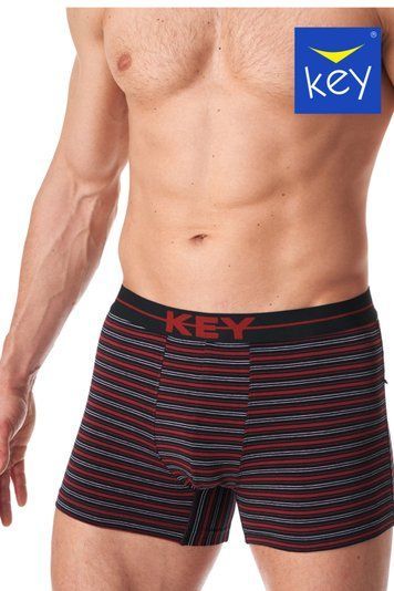 Труси-боксери чоловічі Key MXH 356 B23, CE (меланж-червоний), L