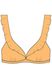 Бюстгальтер-треугольник купальный с формованной чашкой BeachLife 070125-160, желтый, 70, B
