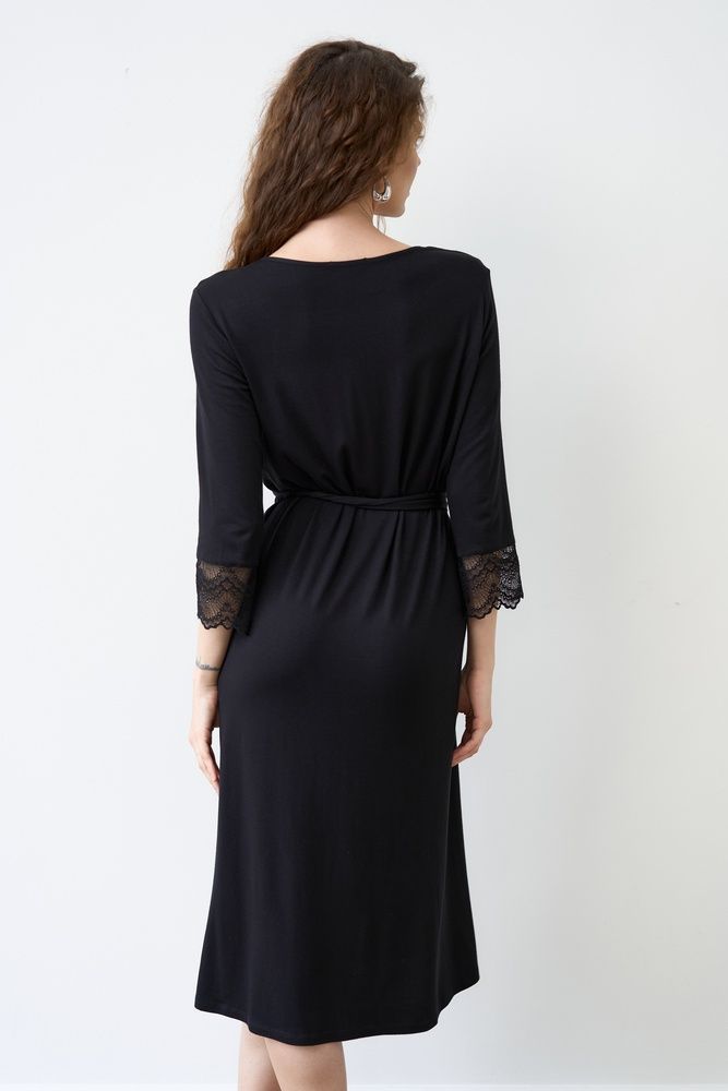Халат жіночий Effetto 02105P, Black (чорний), 3XL