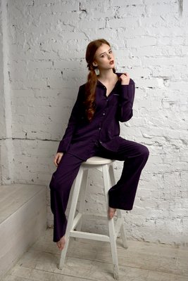 Пижама женская Effetto 0407, фиолетово-черный, S