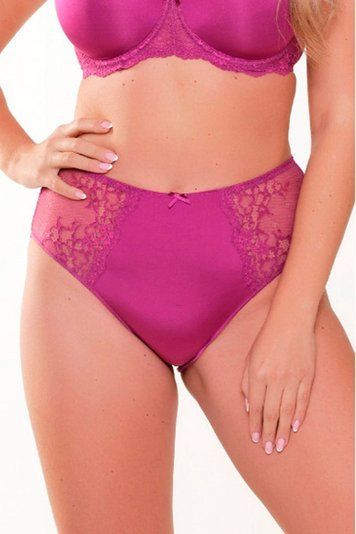 Трусы-миди женские LingaDore 1400B-1 col, малиновый, S