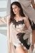 Шовкова жіноча піжама Effetto 04103SLIM, Pearl/black (перламутровий-чорний), 3XL