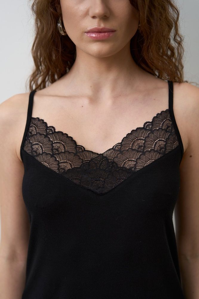 Нічна сорочка жіноча Effetto 02104P, Black (чорний), 3XL