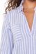 Нічна сорочка жіноча LingaDore 7425PD, stripes print (блакитно-білий), XS