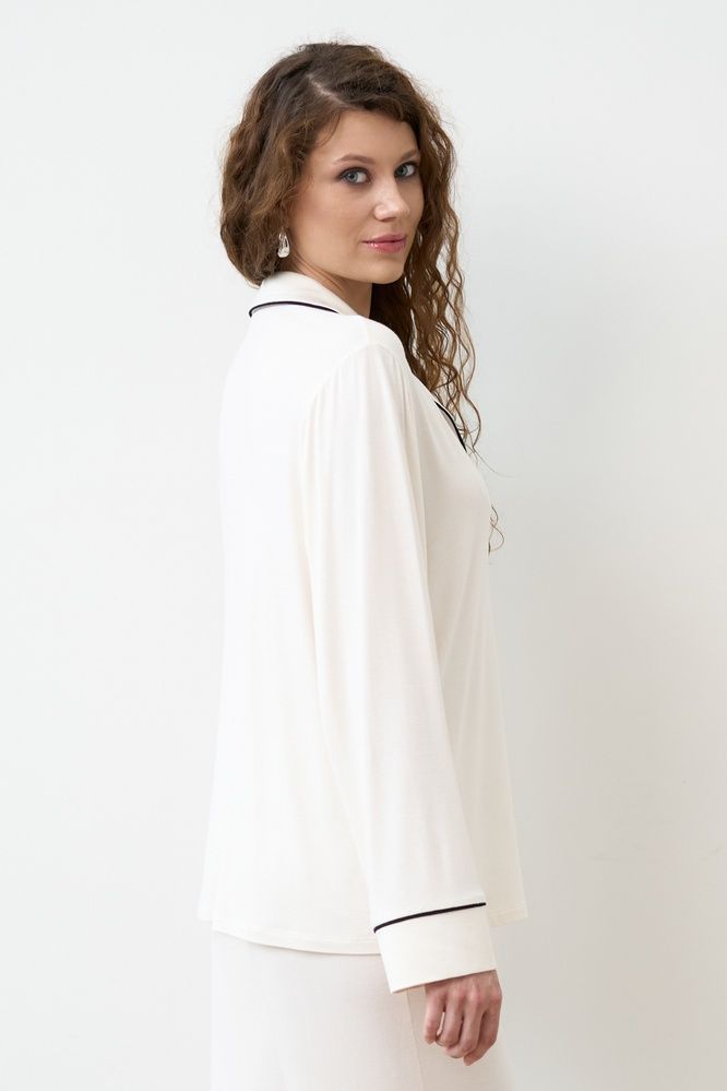Сорочка з довгим рукавом жіноча Effetto 02116/1IM, ivory (айворі), 3XL