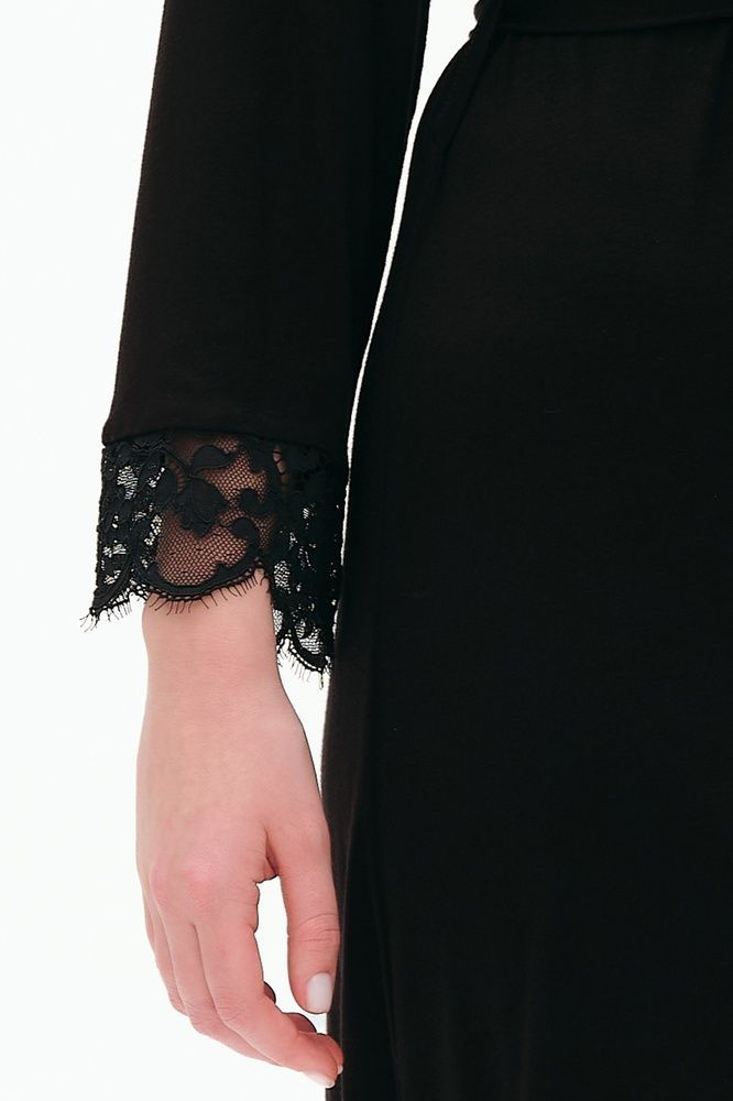 Халат жіночий Effetto 03309P, Black (чорний), 3XL
