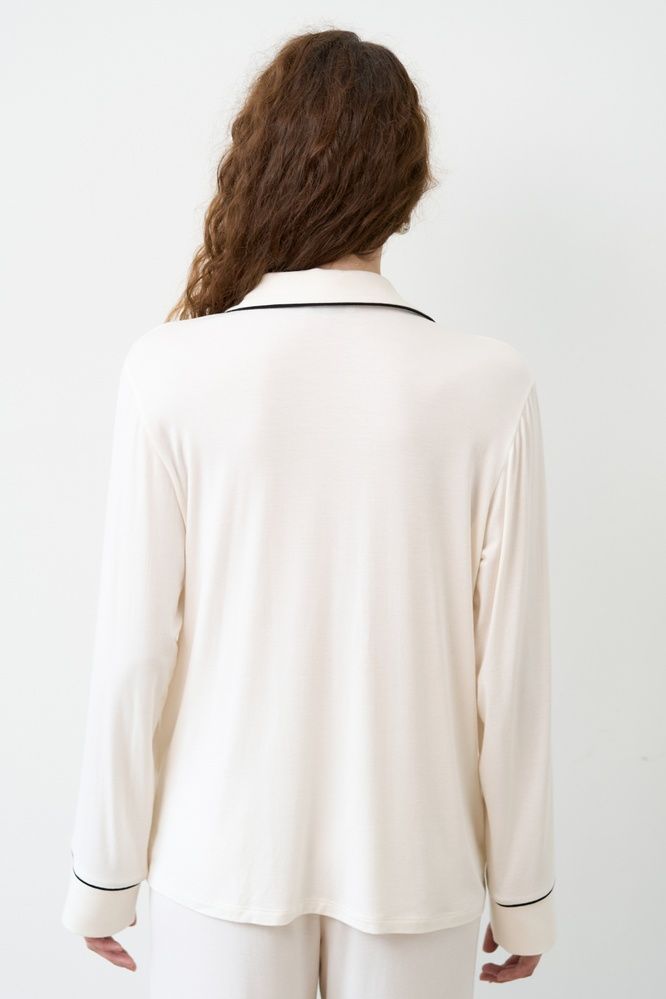 Сорочка з довгим рукавом жіноча Effetto 02116/1IM, ivory (айворі), 3XL