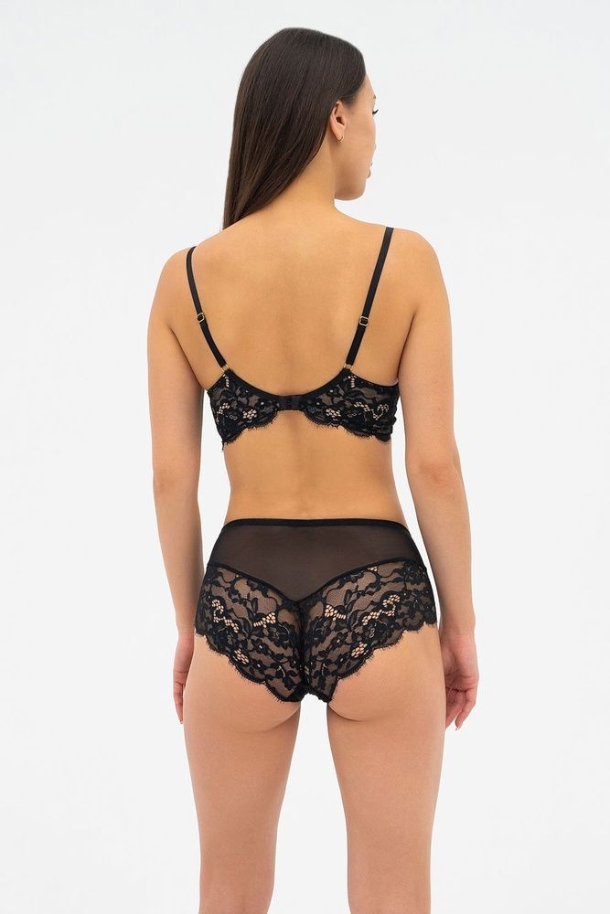 Бюстгальтер з напівпоролоновою чашкою Effetto KRISTINA 020 375 08, Black/piony (чорний/піон), 70, B