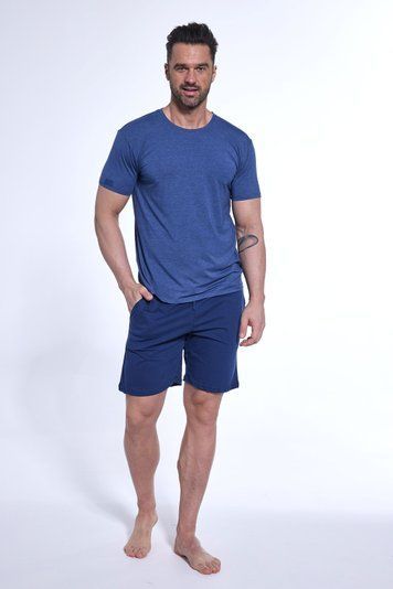Піжама чоловіча Cornette 177 Michael 925-177 A25, blue melange/navy blue (блакитно-синій), L