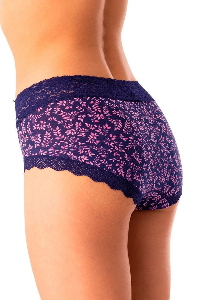 Набір трусів-бікіні жіночих 2 шт Key LPC 547 B25, pink/dark blue printed (рожевий/т.синій принт), M