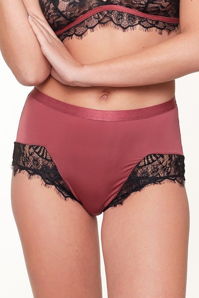 Трусы-миди женские LingaDore 6820B-1, бордовий, XL
