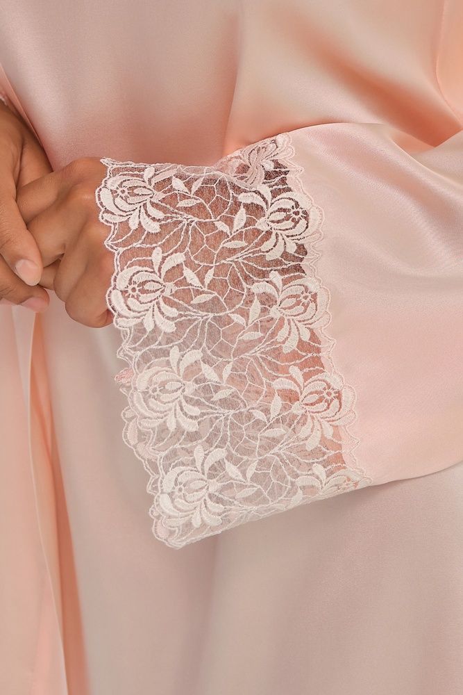 Шовковий жіночий халат Effetto 04119SL-P, Seashell pink (рожевий), 3XL