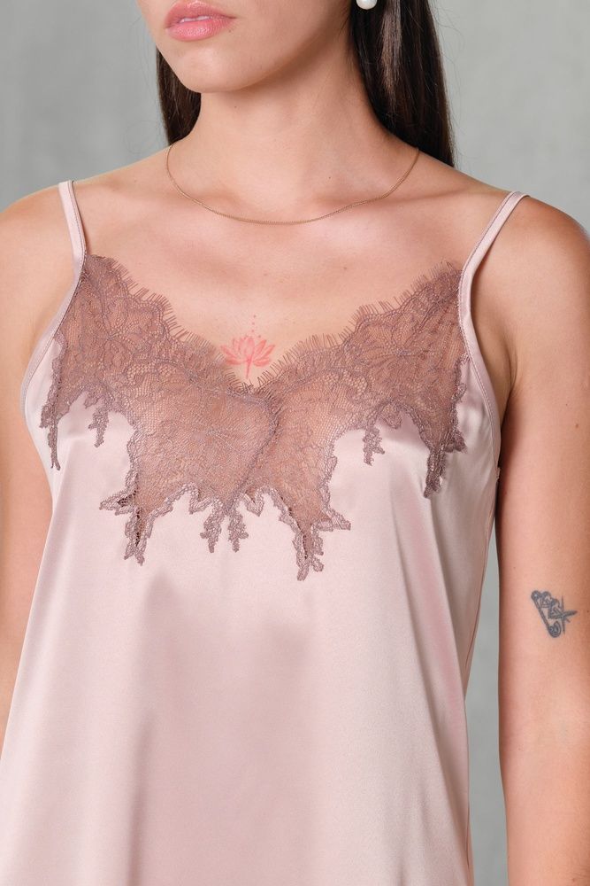 Нічна сорочка жіноча Effetto S03407Р, rose gold(рожевий беж), 3XL