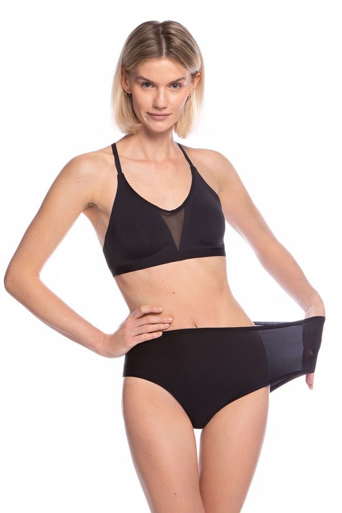 Трусы-миди женские Lama FIT6000MD-02, черный, XS/M