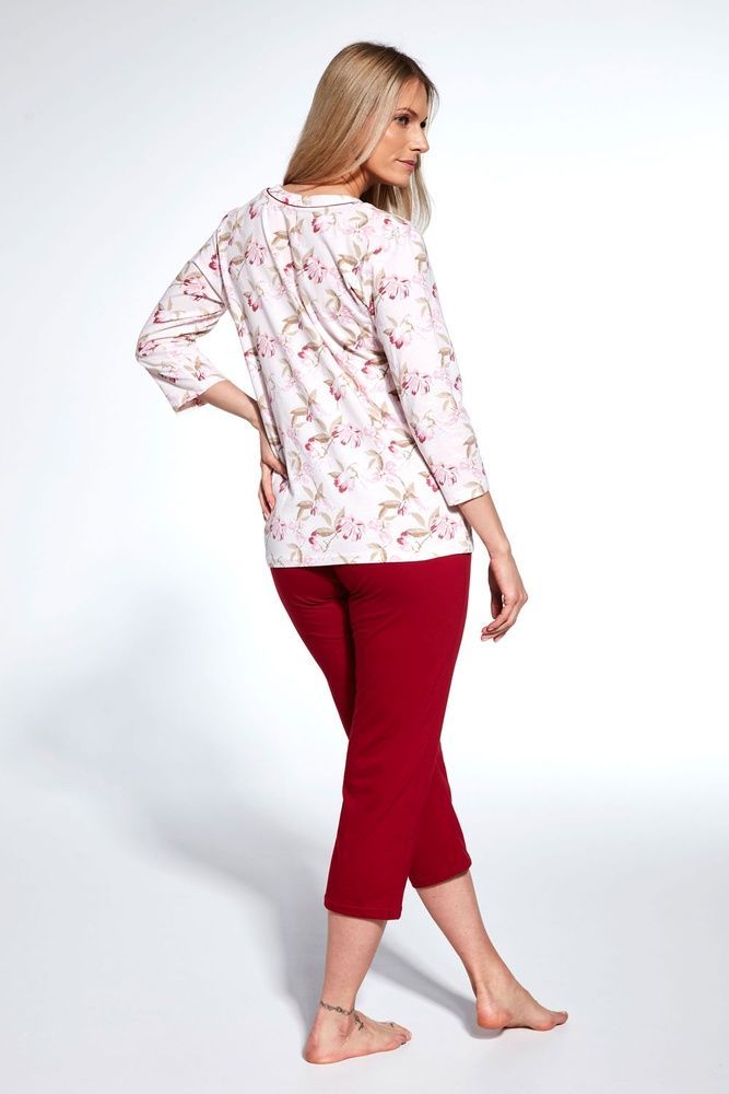 Пижама женская Cornette 360 Adele 481-23 3-5XL, рожевий-темно-червоний, 3XL