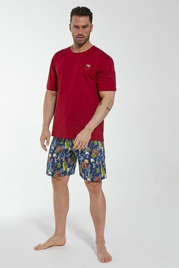 Піжама чоловіча Cornette 143 Camouflage 326-23, dark red/navy blue (т.червоний/синій), M