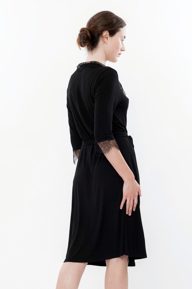 Халат жіночий Effetto 0203/1, Black (чорний), L