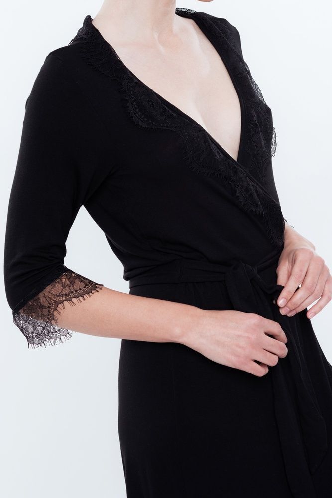 Халат жіночий Effetto 0203/1, Black (чорний), L
