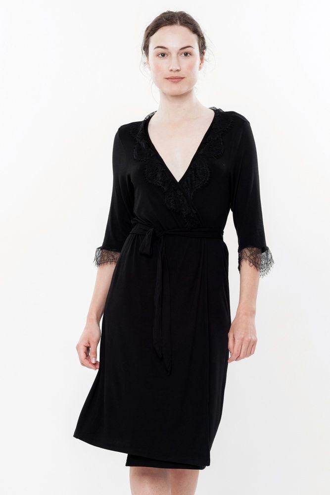 Халат жіночий Effetto 0203/1, Black (чорний), L