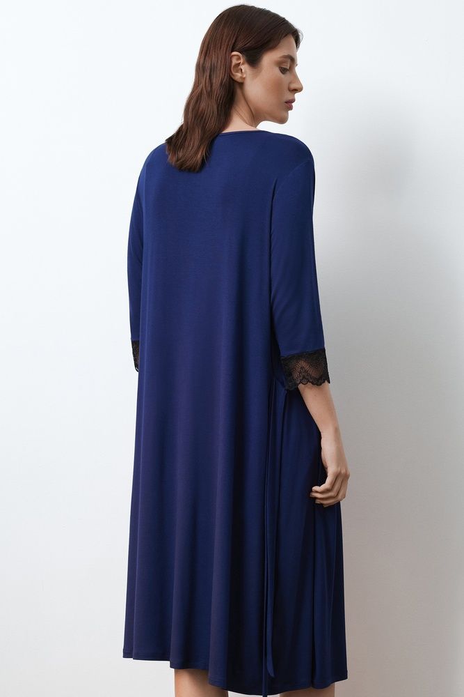 Халат женский Effetto 02105IM, т.синий, 3XL