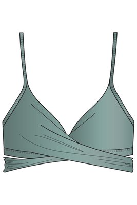 Бюстгальтер-трикутник купальний з формованою чашкою BeachLife 070112-790, shine fabric (зелений), 70, B