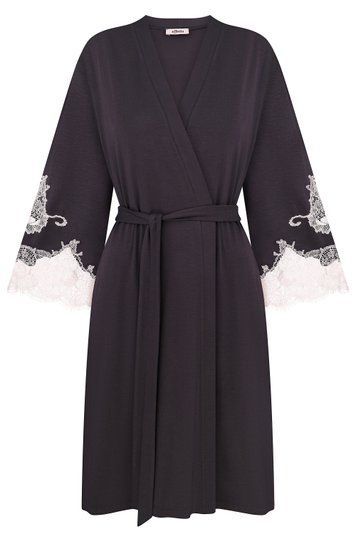 Халат жіночий Effetto 03161IM, smoke grey (графітовий), 5XL