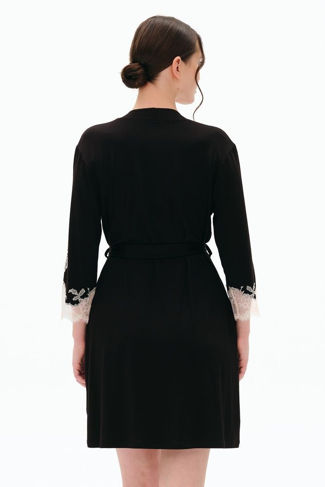 Халат жіночий Effetto 03161O/1, Black (чорний), M