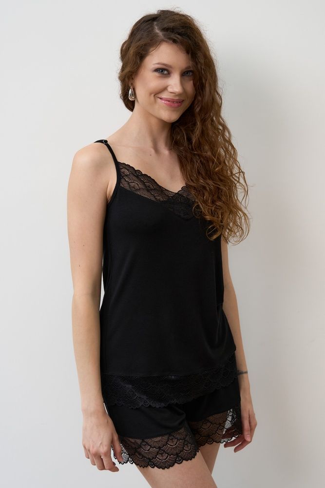 Піжама жіноча Effetto 02102, Black (чорний), XS