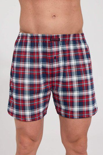 Труси-шорти чоловічі Cornette 008-344 Comfort B26 3-5XL, navy blue/red (синьо-червоний)