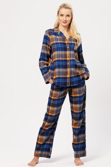 Піжама жіноча Key LNS 481 B24 2-4XL, blue/yellow (блакитно-жовтий), XXL