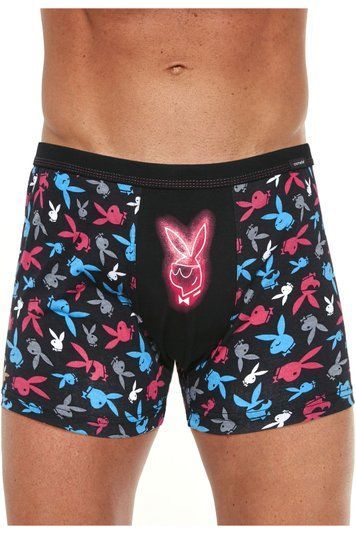 Труси-боксери чоловічі Cornette 200 Bunny 280-200 Tatoo A25, black/turquoise/red (чорно-бірюзово-червоний), L