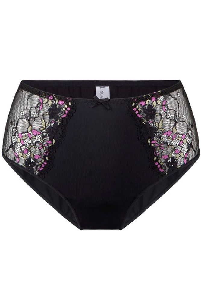 Трусы-миди женские LingaDore 1400B-1 col, Black multi color, S