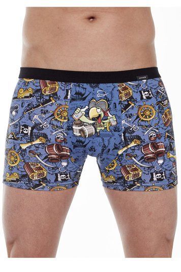 Труси-боксери чоловічі Cornette 230 Pirate 280-230 Tatto A24, jeans/yellow (джинсово-жовтий), L
