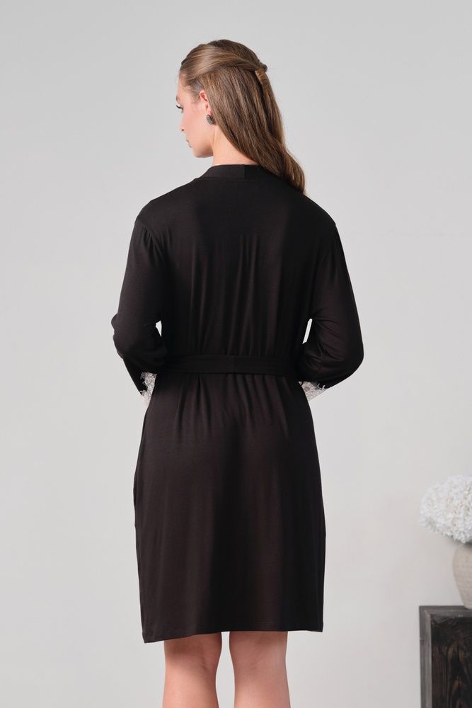 Халат жіночий Effetto 03161P, Black (чорний), 3XL