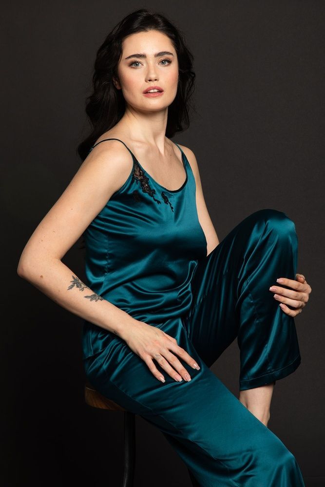 Піжама жіноча Effetto S03185, green (зелений), 3XL