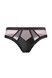 Трусы-стринги женские Gracija-Rim Eva 31420, черный/флорентийская роза, XS