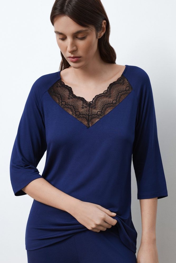 Піжама жіноча Effetto 02114IM, navy blue (т.синій), 4XL