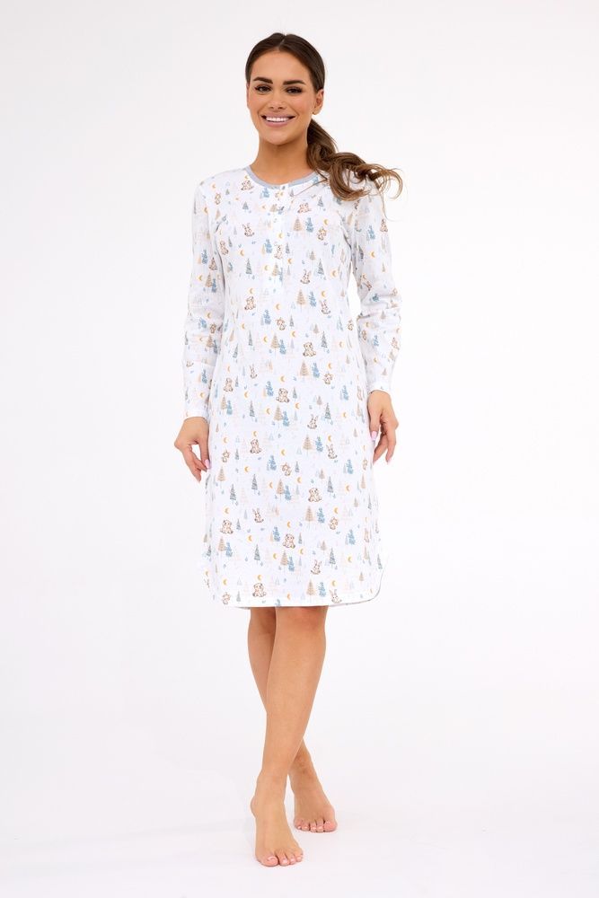 Нічна сорочка жіноча Cornette 436 Fox 3 777-436 B25, white/beige(білий/бежевий), M