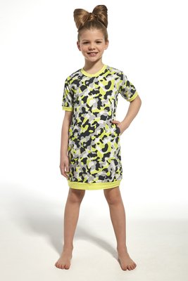Ночная рубашка для девочек Cornette 69 Girl 2 284-21, серо-зеленый, 146-152