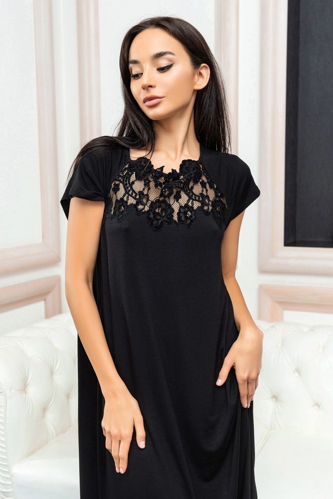 Нічна сорочка жіноча Effetto 03109, Black (чорний), S