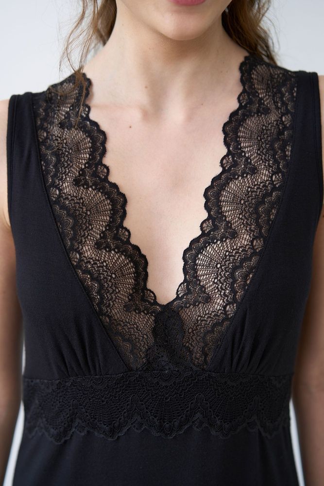 Нічна сорочка жіноча Effetto 02112P, Black (чорний), 3XL