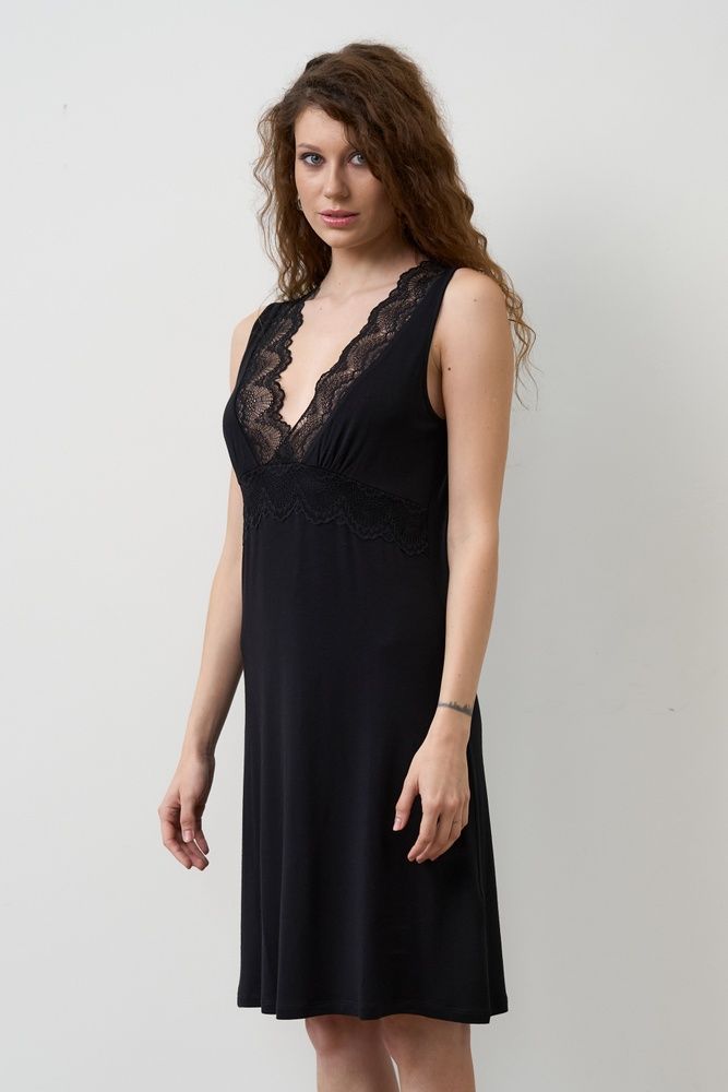 Нічна сорочка жіноча Effetto 02112P, Black (чорний), 3XL