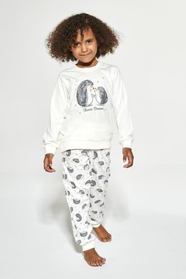 Пижама для девочек Cornette 142 Forest dreams 977-21, бежево-серый, 86-92