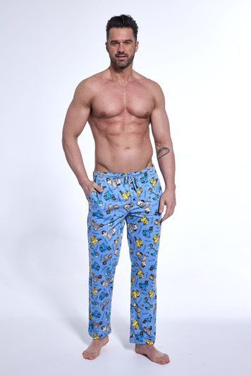 Штани піжамні чоловічі Cornette 58 691-58 A25, blue/yellow (блакитно-жовтий), L