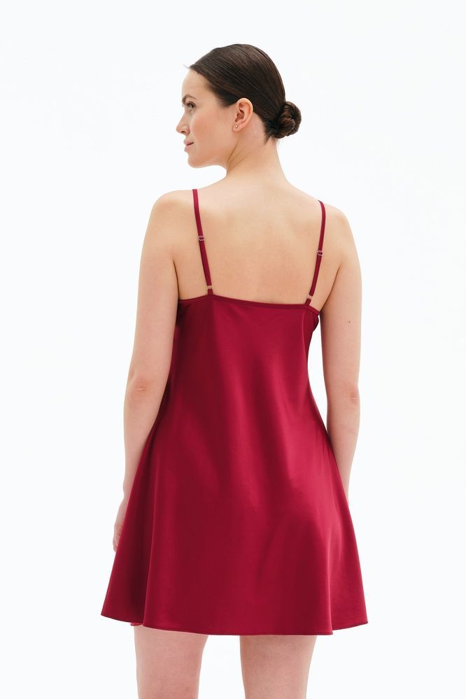 Нічна сорочка жіноча Effetto S03198P, burgundy (бордовий), 3XL